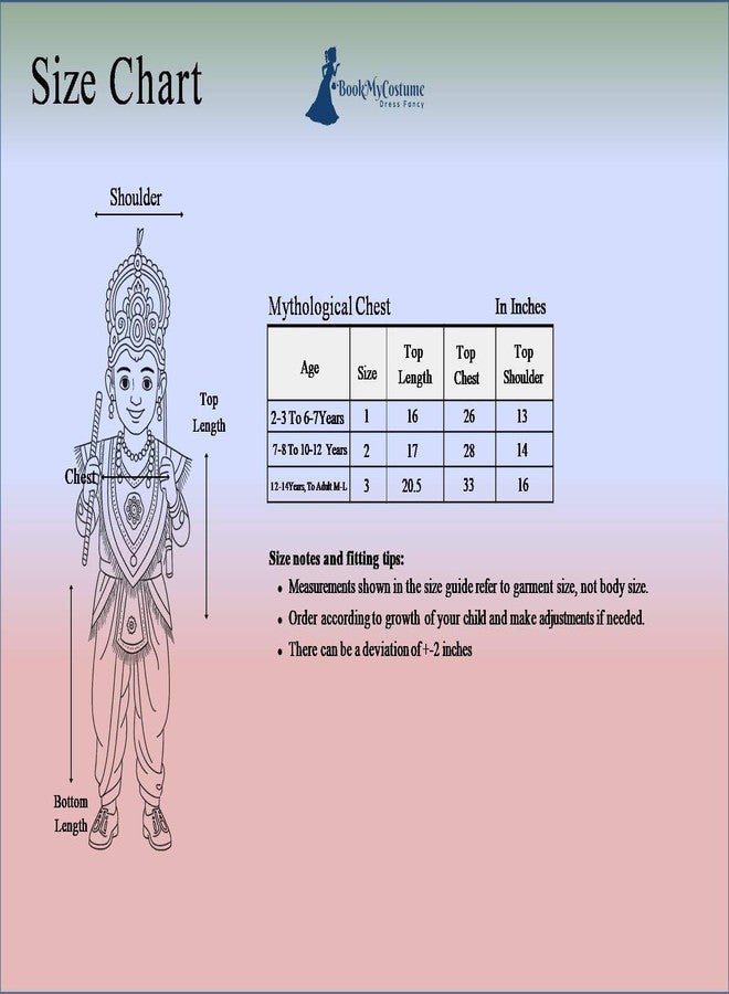 BookMyCostume Meghnath (Meghnad) Indrajit Evil Ramayana Ramlila Kids & Adults Fancy Dress Costume without Sword 12-14 years - Image 5